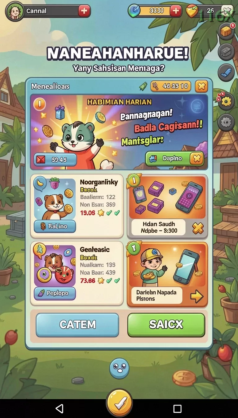 Cuplikan layar GG999 — aktivitas