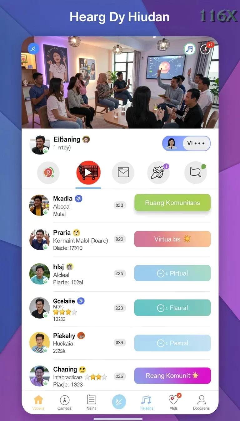 Cuplikan layar C0077 — menu navigasi