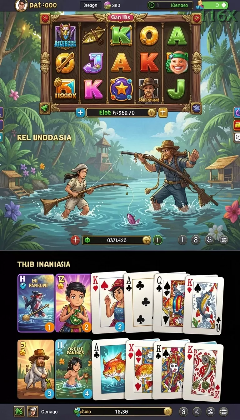 Cuplikan layar IDAGAME — menu navigasi